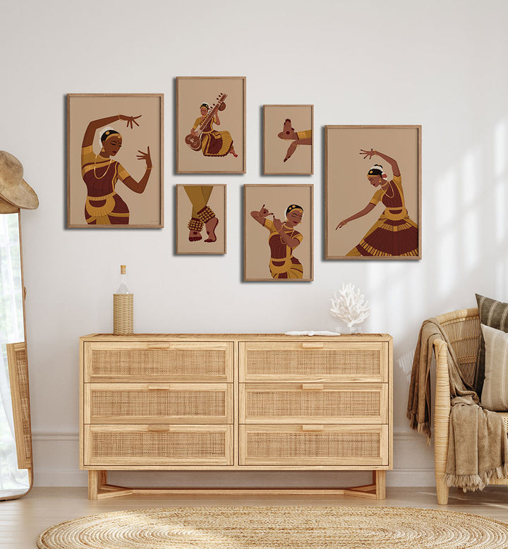 SOUL OF BHARATANATYAM SET GALLERY WALL , GALLERY WALLS & SETS