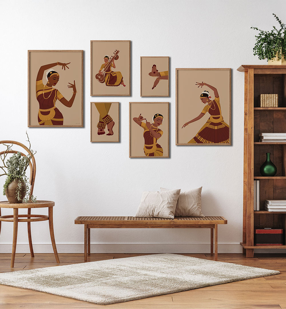 SOUL OF BHARATANATYAM SET GALLERY WALL , GALLERY WALLS & SETS