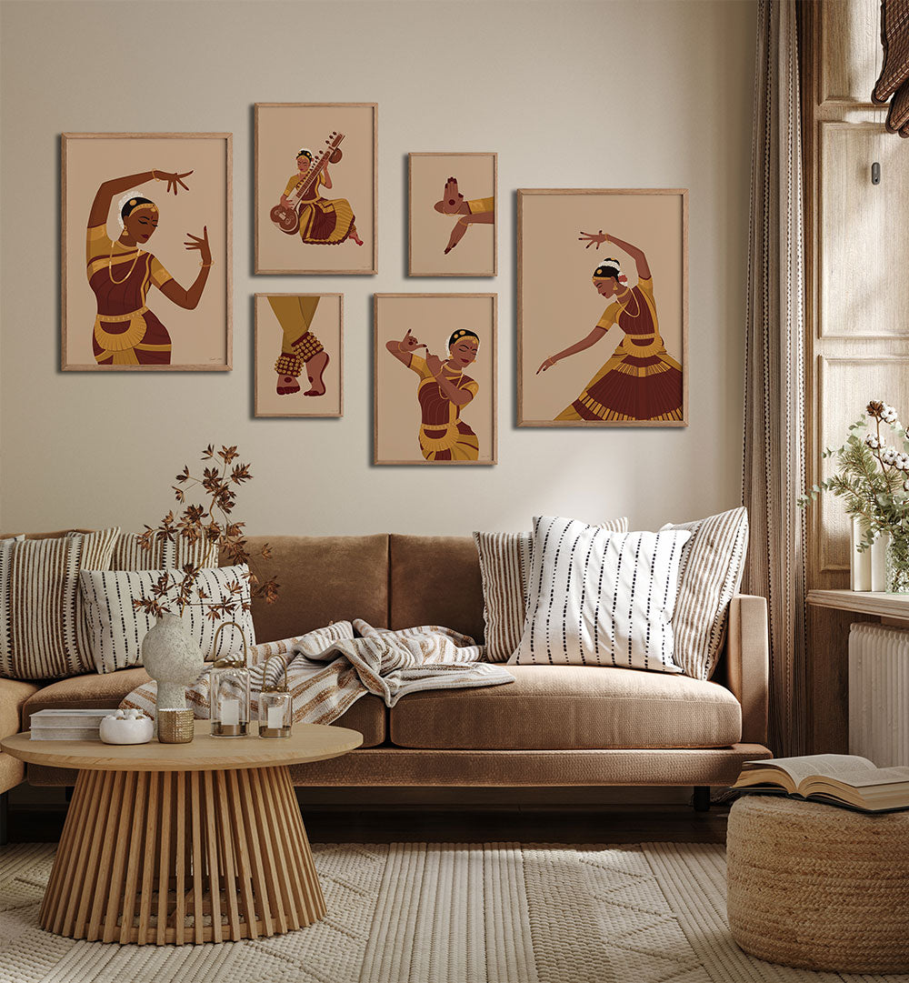 SOUL OF BHARATANATYAM SET GALLERY WALL , GALLERY WALLS & SETS