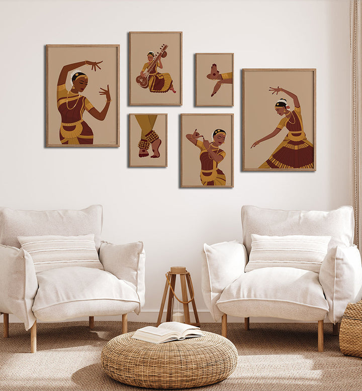 SOUL OF BHARATANATYAM SET GALLERY WALL , GALLERY WALLS & SETS