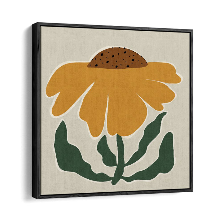 Big Blooming III, Botanical Art Paintings Artwork in Black Floater Frame
