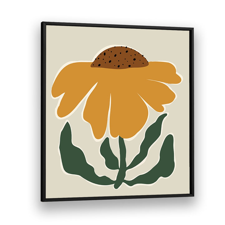Big Blooming III, Botanical Art Paintings Artwork in Black Plain Frame