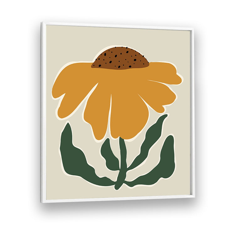 Big Blooming III, Botanical Art Paintings Artwork in White Plain Frame