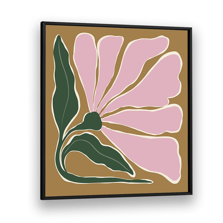 Big Blooming V, Botanical Art Paintings Artwork in Black Plain Frame