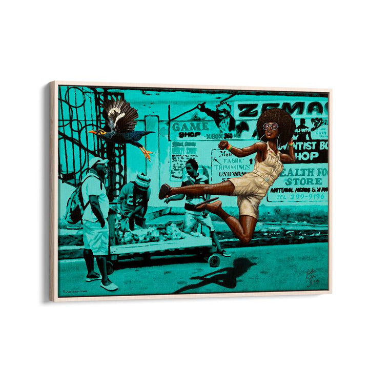 Discover BLACK BELT JONES, AFRICAN ART PAINTINGS, showcasing vibrant culture and style by Christian Beijer.