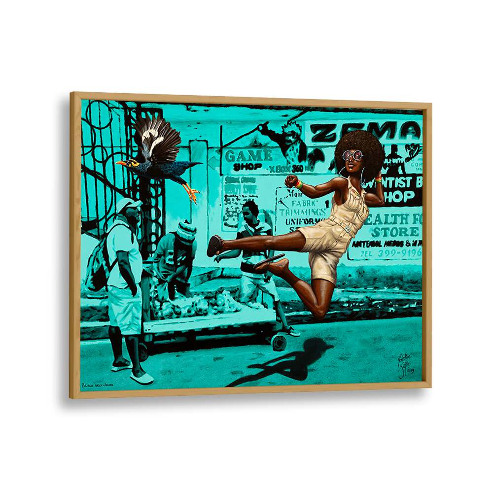 Dazzling BLACK BELT JONES, AFRICAN ART PAINTINGS by Christian Beijer, showcasing vibrant culture and artistry.
