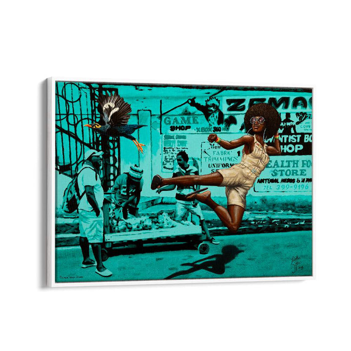 Experience vibrant BLACK BELT JONES, AFRICAN ART PAINTINGS, showcasing cultural elegance by Christian Beijer.