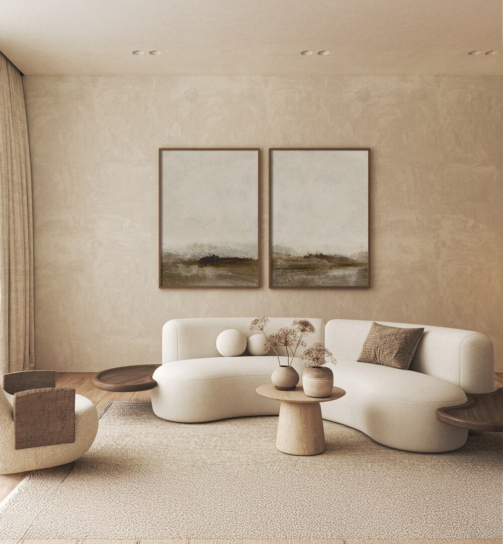 Transform your space with the BLACK FIELDS ABSTRACT SET, SET OF 2 PAINTINGS, showcasing elegant, modern design.