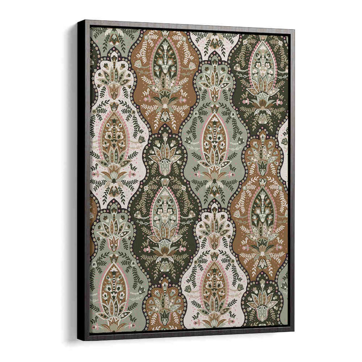 COUNTRY HOUSE PAISLEY GREEN , PATTERN ART PRINTS