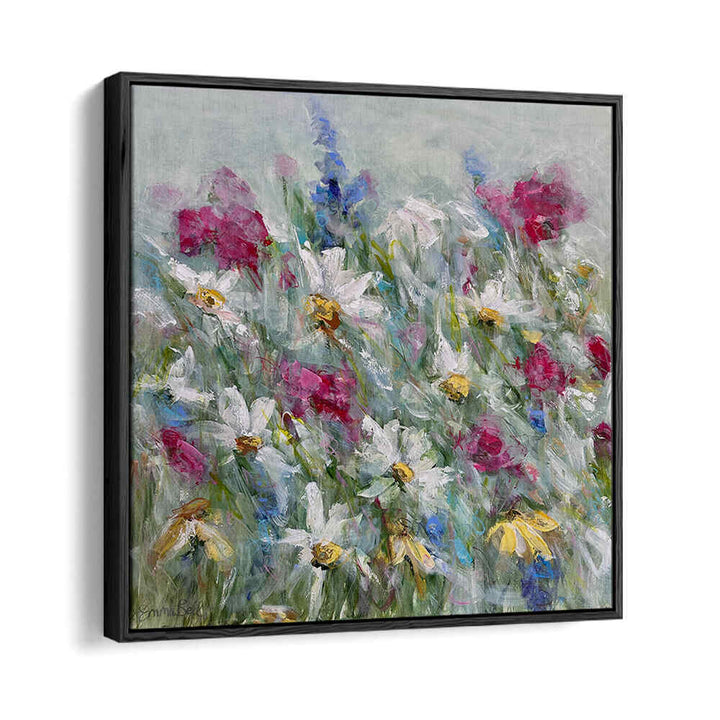 Brighten your home with DAISY IN PINK WHITE, FLORAL FLOWER PAINTINGS, showcasing vibrant floral brushstrokes.
