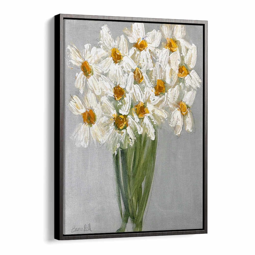 Delicate bouquet of daisies in a stunning floral flower painting, perfect for transforming your space beautifully.