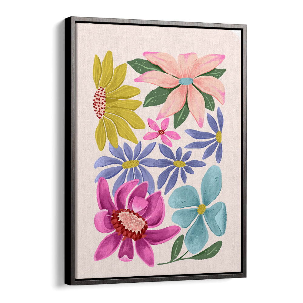 Colorful floral artwork featured in the FLOWER PUZZLE , FLORAL FLOWER PAINTINGS, perfect for nature lovers.