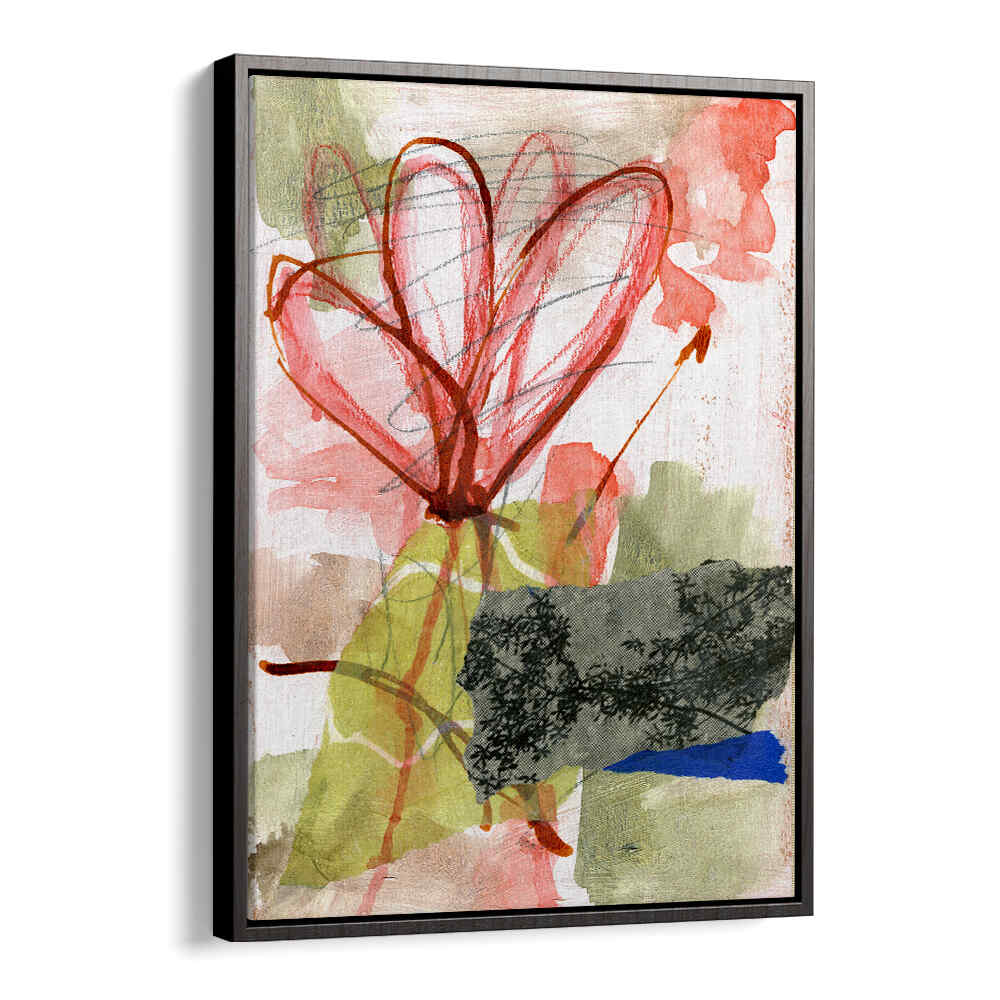 IN A MOOD FOR RED , FLORAL FLOWER PAINTINGS