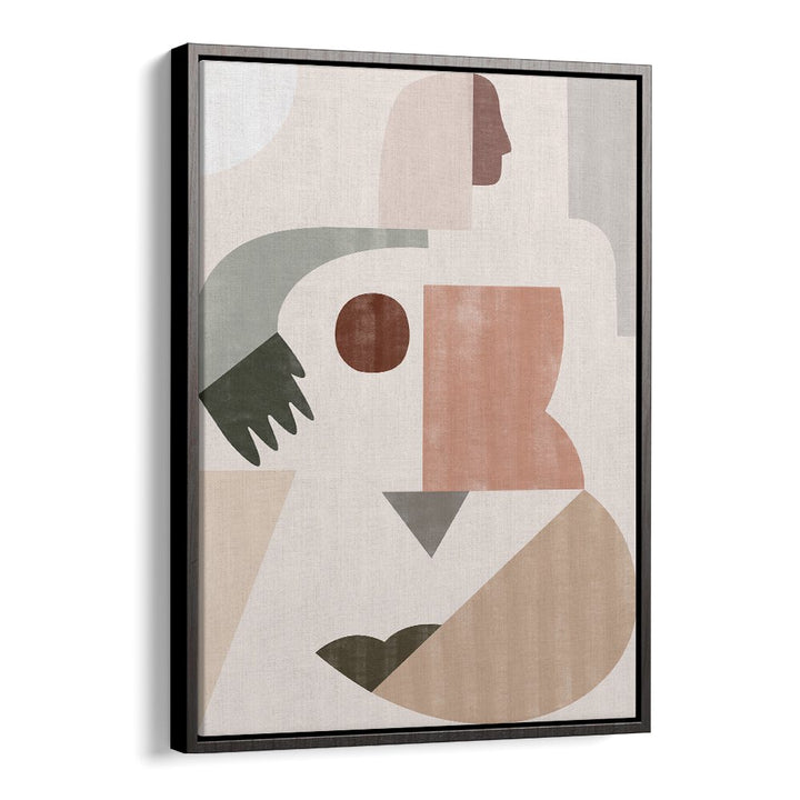 Elegant LADY GEOMETRY, BOHO ART PAINTINGS piece in soft colors, perfect for modern decor and artistic expression.