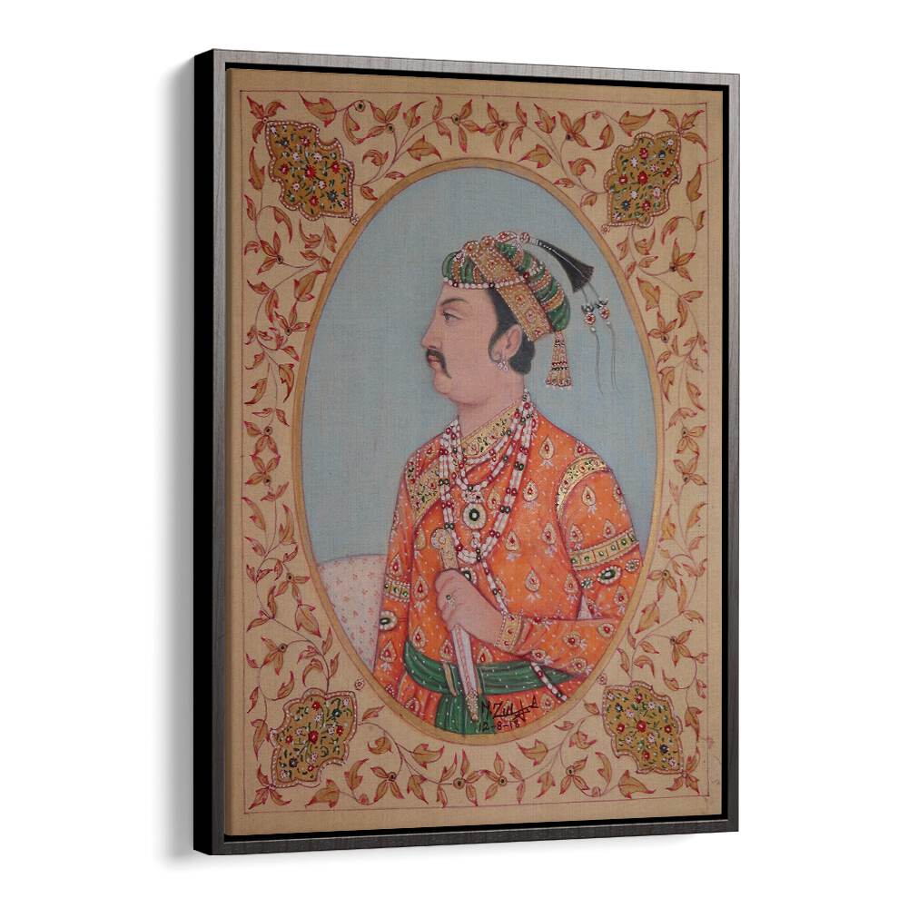 Admire the MUGHAL KING JHANNGHIR, INDIAN ART PAINTINGS, a stunning portrayal of Mughal heritage for your decor.