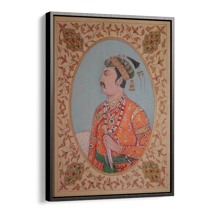 Admire the MUGHAL KING JHANNGHIR, INDIAN ART PAINTINGS, a stunning portrayal of Mughal heritage for your decor.