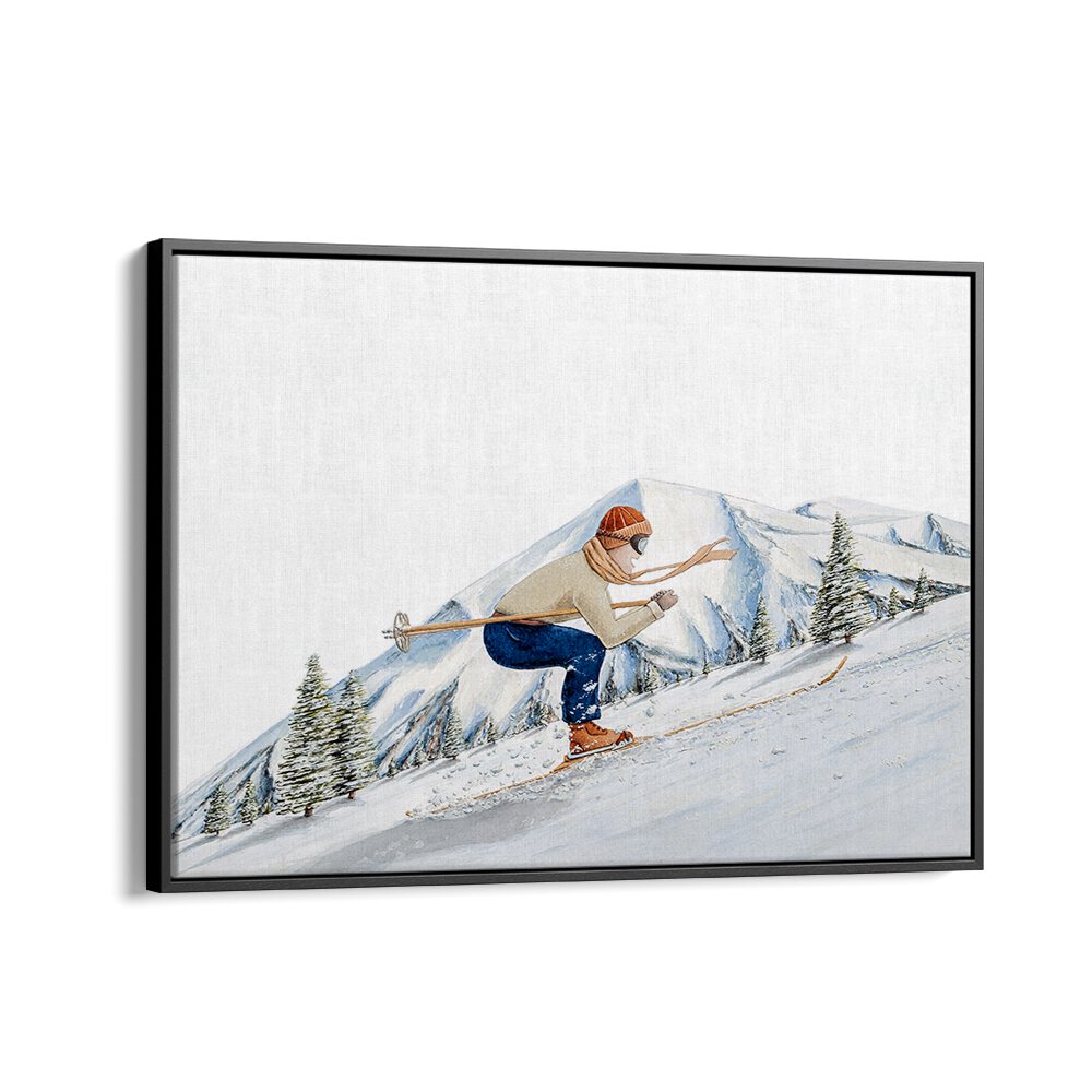 Stunning PARADOXICA, SPORTS POSTERS featuring a skier in a snowy landscape, perfect for luxury home decor.