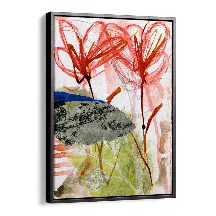 SHE COLORED OUTSIDE , FLORAL FLOWER PAINTINGS