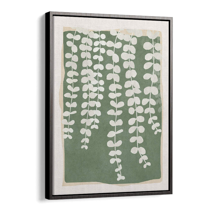 MINIMAL ABSTRACT LEAVES II , FLORAL FLOWER PAINTINGS