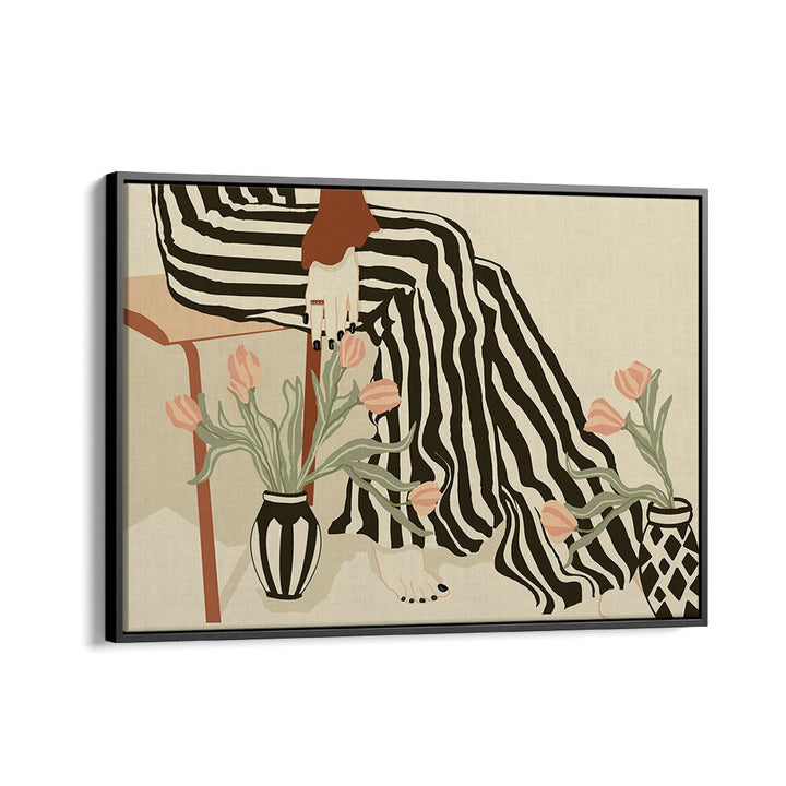 Elegant "TULIPS BY MY FEET, BOHO ART PAINTINGS" showcasing floral beauty and artistry in home decor. Perfect for any space.