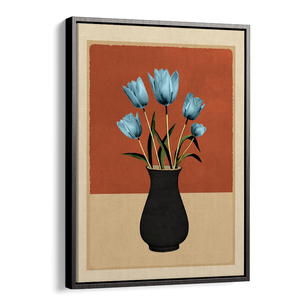TULIPS IN VASE III , BOHO ART PAINTINGS