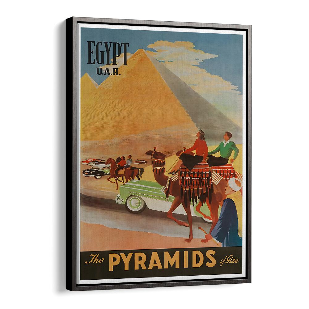 Discover the allure of ancient Egypt with EGYPT I, VINTAGE TRAVEL POSTERS showcasing the iconic Pyramids of Giza.