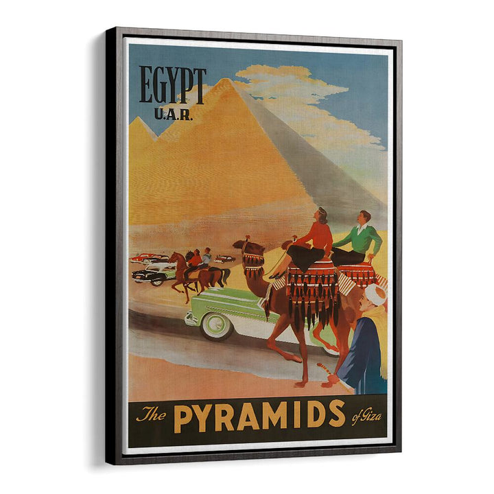 Discover the allure of ancient Egypt with EGYPT I, VINTAGE TRAVEL POSTERS showcasing the iconic Pyramids of Giza.