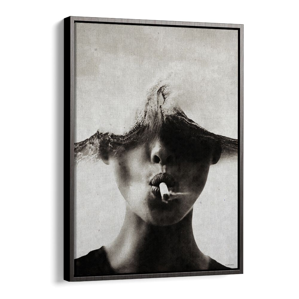 Surreal art print "THE SOUND OF WAVES" by Underdott blends sound and imagery, creating a captivating experience.