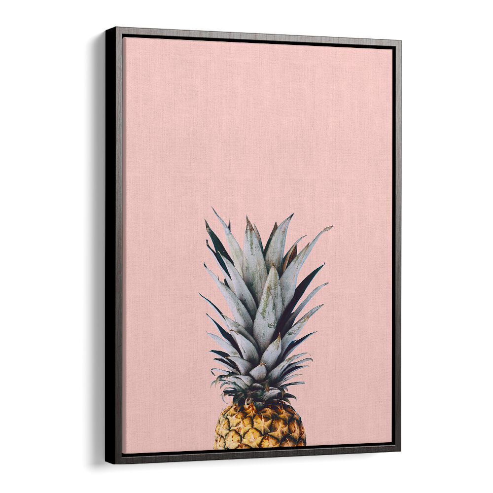 Stylish PINEAPPLE II, KITCHEN POSTERS on a pink background, perfect for brightening any kitchen space.