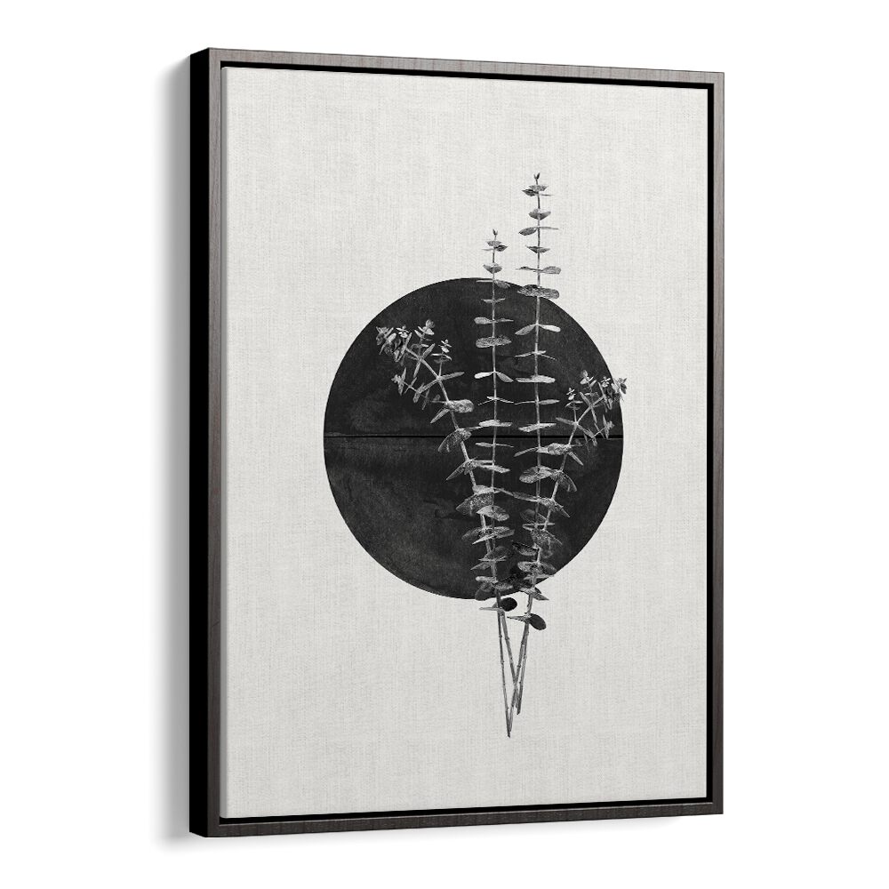 Stylish Plant and Black Sun, Floral Flower Paintings perfect for modern home decor, enhancing any living space beautifully.