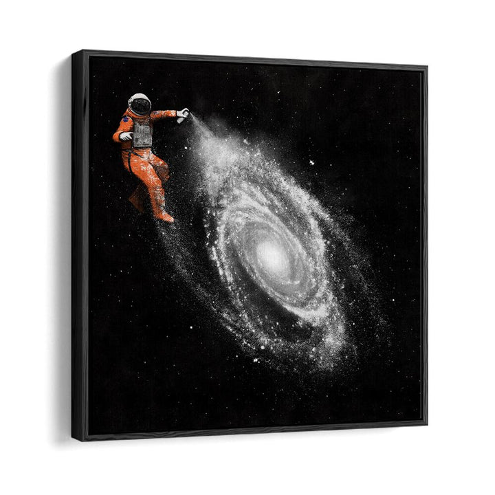 Stunning SPACE ART, SURREAL ART PRINTS featuring an astronaut exploring a galaxy, perfect for imaginative decor.