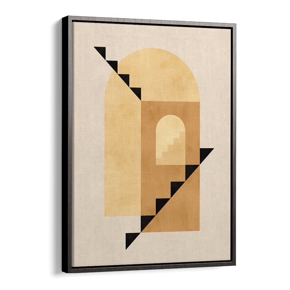 Geometric design in neutral tones, showcasing COMPOSITION II, BOHO ART PAINTINGS, perfect for modern decor.