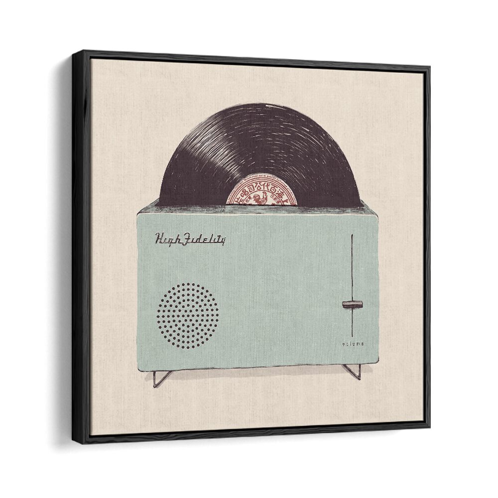 Stylish HIGH FIDELITY, MUSIC POSTERS art print by Florent Bodart enhances your space with a vintage music vibe.