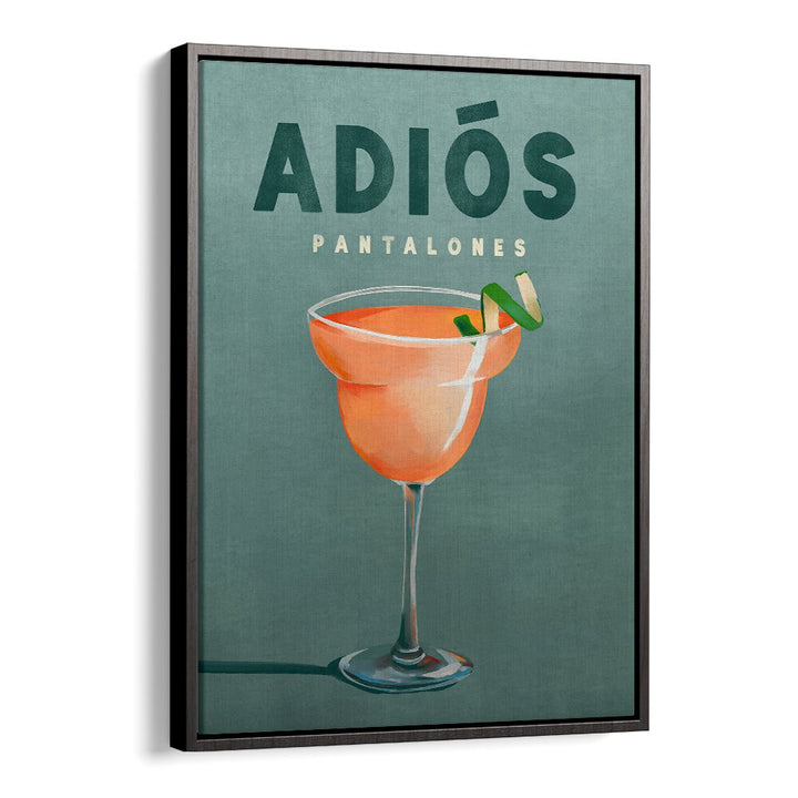 Vibrant PANTALONES, BAR art print featuring a cocktail, perfect for enhancing any bar or lounge atmosphere.