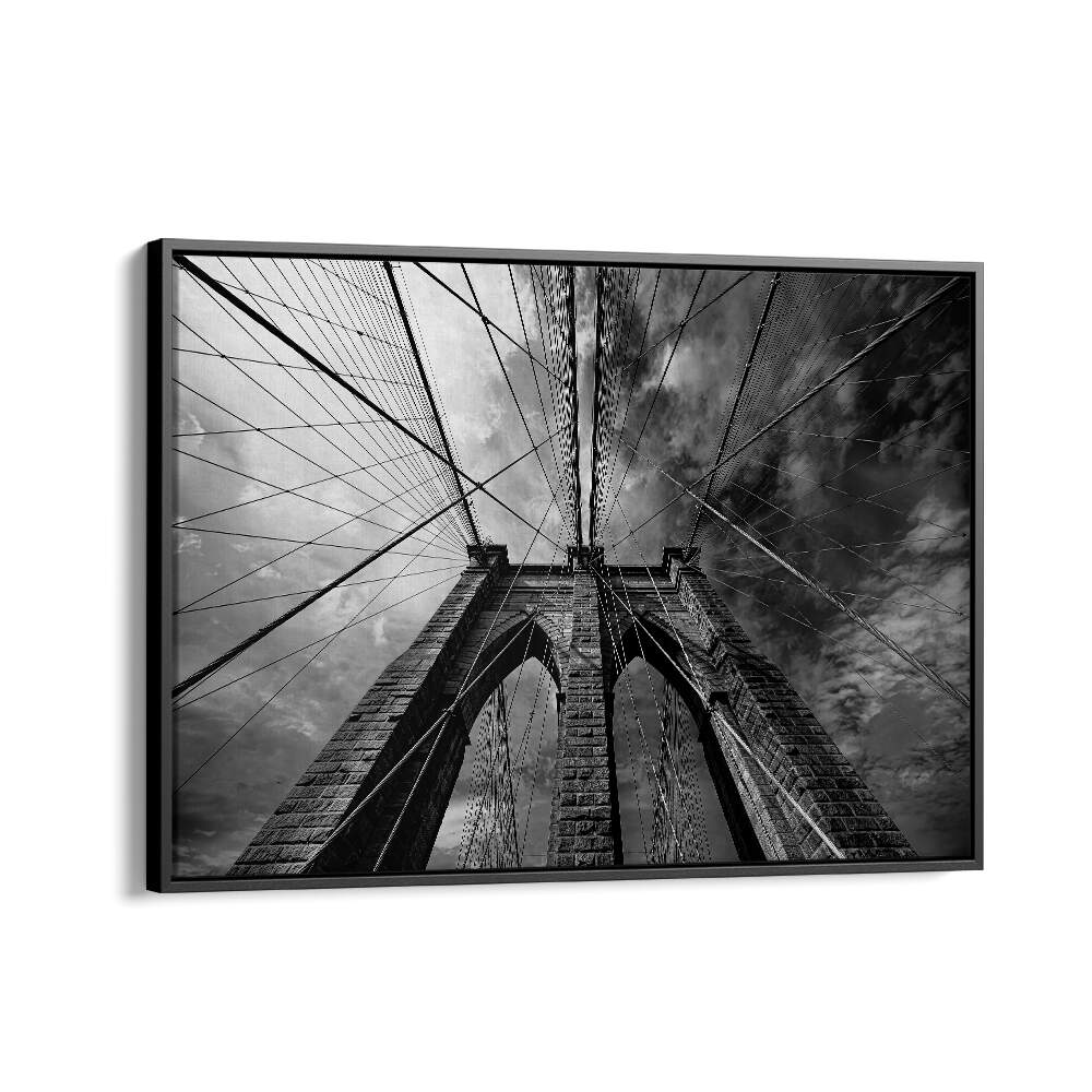 Stunning BROOKLIN, PHOTOGRAPHY PRINTS showcasing the iconic Brooklyn Bridge in captivating black and white artistry.