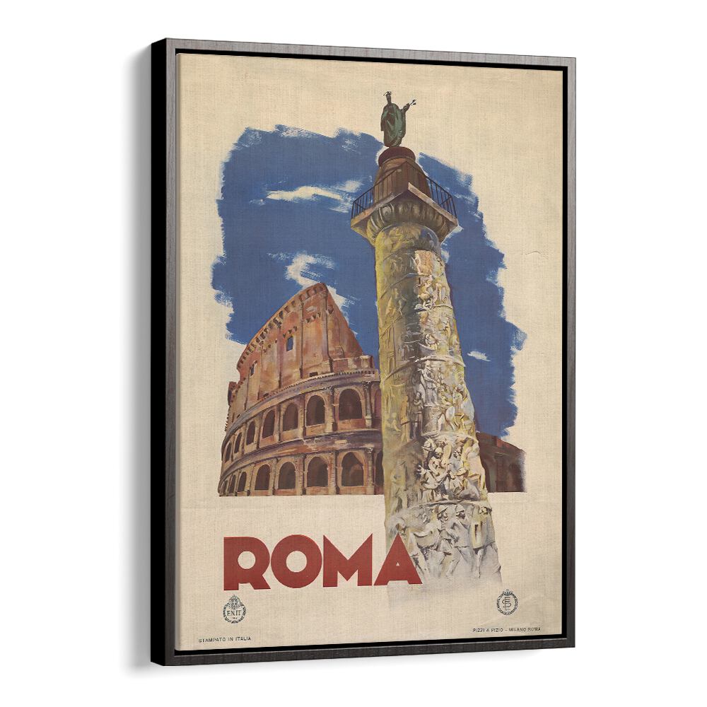Stylish ROMA, VINTAGE TRAVEL POSTERS featuring the iconic Colosseum, perfect for enhancing your decor collection.