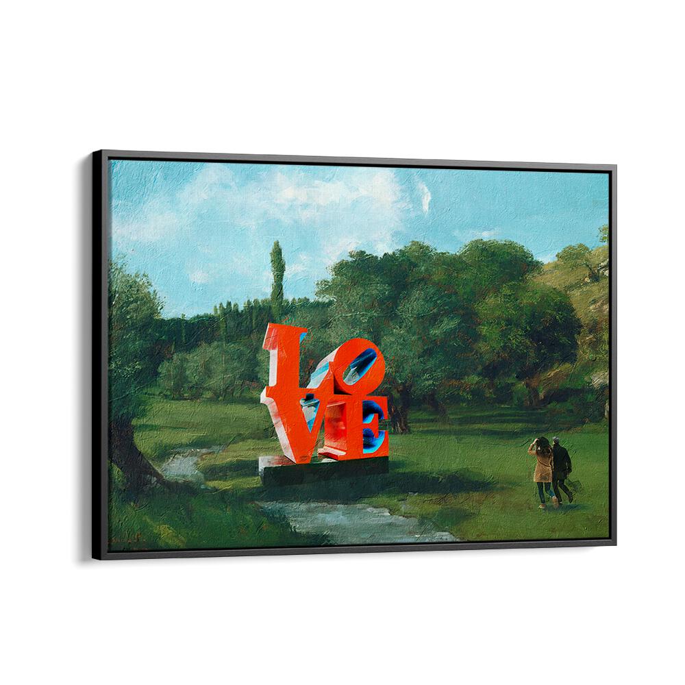 A vibrant scene featuring "THE LOVE FOUND, ALTERED ART PRINTS," capturing love amidst nature's beauty. Perfect for art lovers.