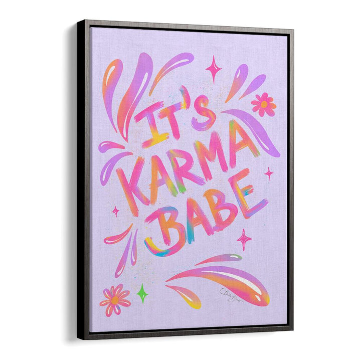 Bright and colorful KARMA BABE, FASHION POSTERS by Baroo Bloom, perfect for inspiring home decor.