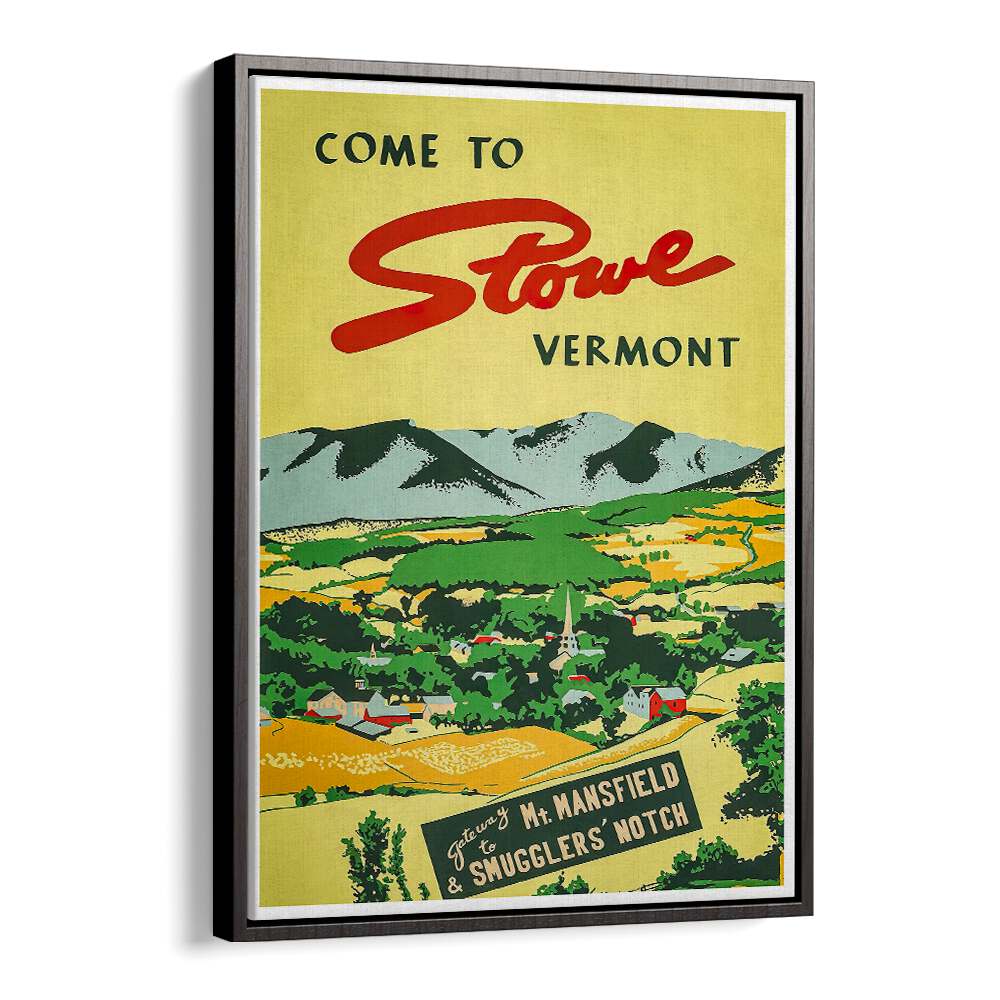 Stunning Vermont vintage travel poster showcasing picturesque landscapes, perfect for decor enthusiasts.