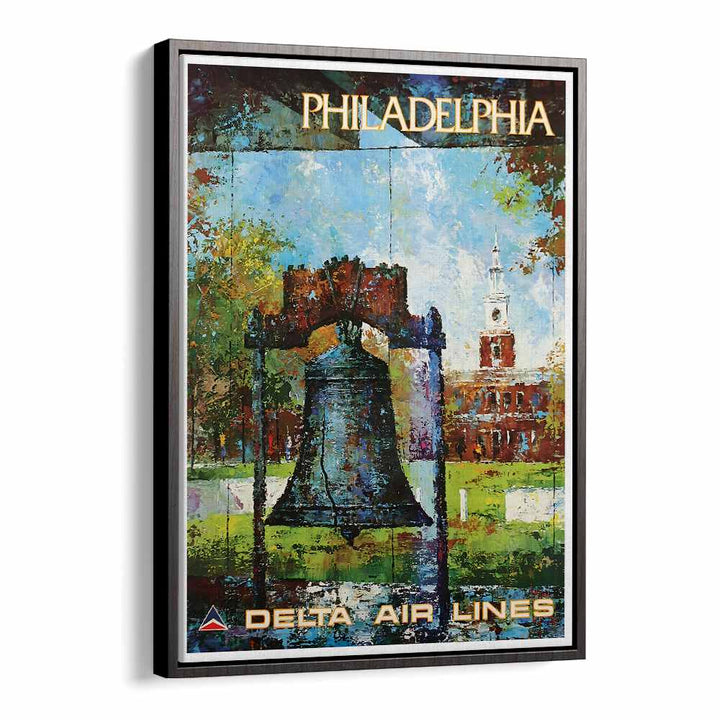 PHILADELPHIA, VINTAGE TRAVEL POSTERS showcasing the Liberty Bell, perfect for home or office decor.