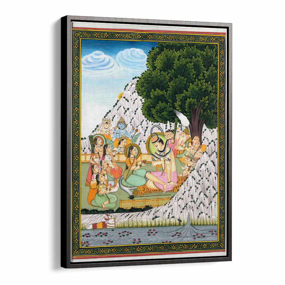 LORD SHIVA TAKING BHANG, INDIAN ART PAINTINGS showcase vibrant Indian culture and spirituality in stunning detail.