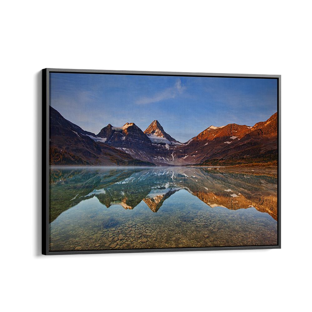 Stunning MAGOG LAKE, PHOTOGRAPHY PRINTS showcasing serene reflections of mountains and clear waters in vibrant colors.