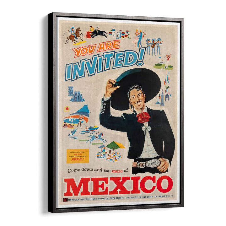 Celebrate Mexico's culture with vibrant MEXICO I, VINTAGE TRAVEL POSTERS, perfect for any living space.