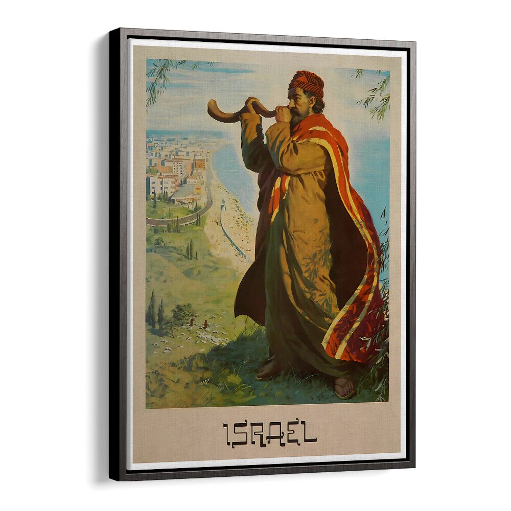 Vintage travel poster showcasing Israel's beauty, perfect for enthusiasts of ISRAEL, VINTAGE TRAVEL POSTERS.