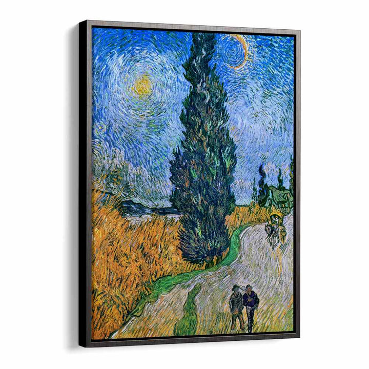 VINCENT VAN GOGH'S ROAD WITH CYPRESS AND STAR (1890) ,  VINTAGE PAINTINGS