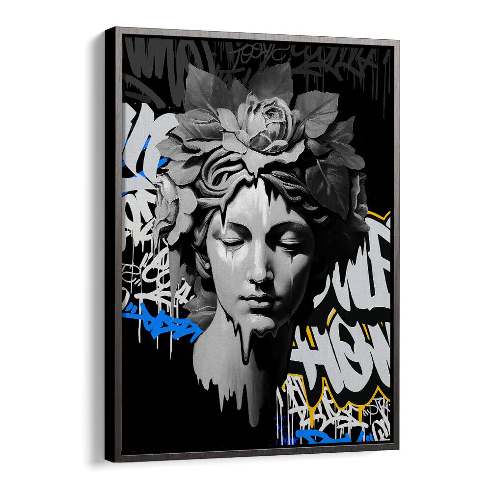 STREET SELENE, ALTERED ART PRINTS showcase urban creativity with a captivating floral sculpture design by Dikhotomy.