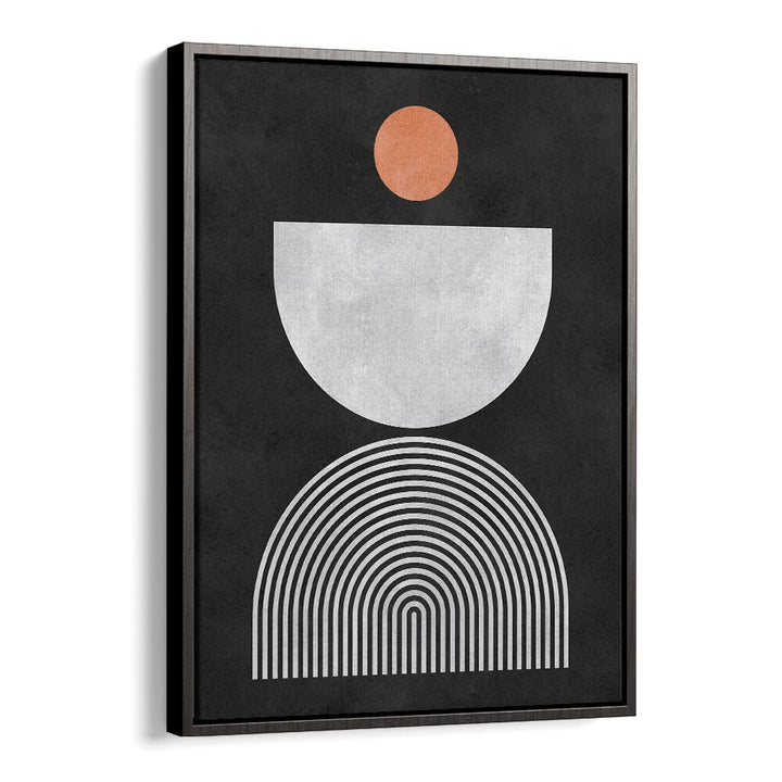Modern black and white LINES AND CIRCLES X, BOHO ART PAINTINGS with geometric designs, perfect for stylish decor.