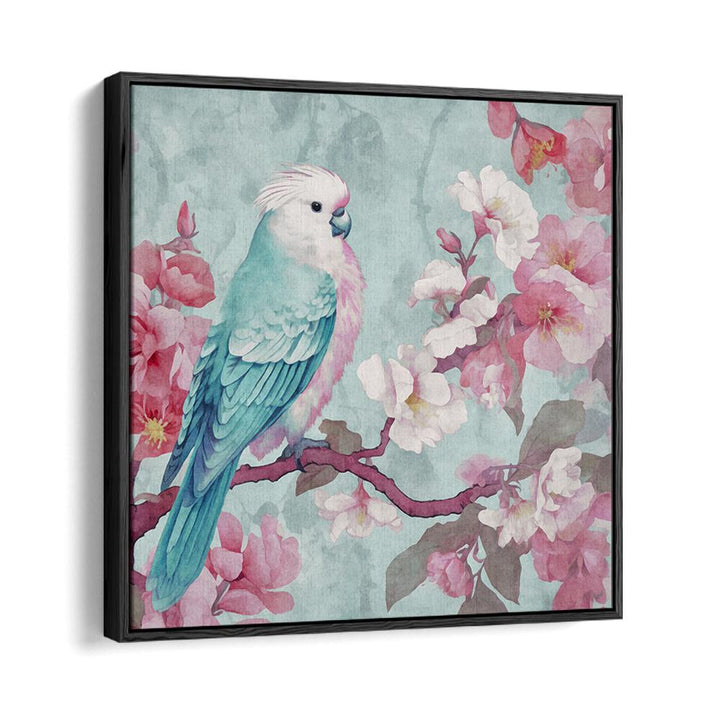 Delicate Sakura Spring Bird artwork by Andrea Haase, perfect for nature lovers. Ideal for animal paintings enthusiasts.