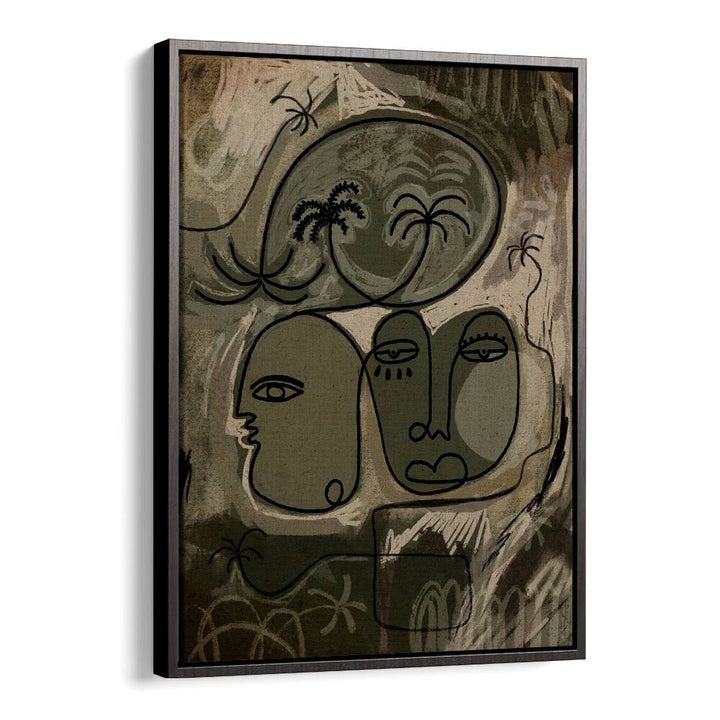 Boho art painting “UNWIND ALONG THE PALM PATH” captures tranquility and nature, perfect for your serene space.