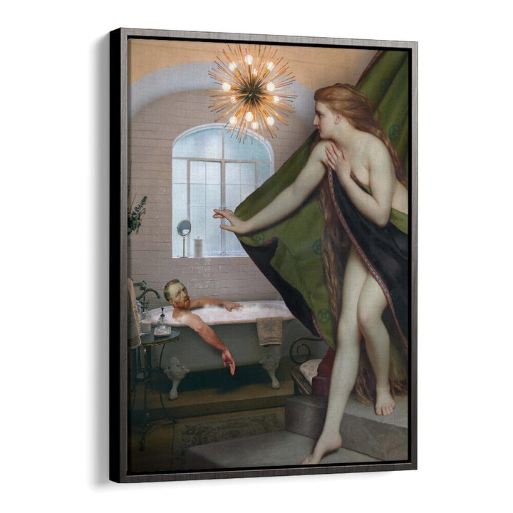 BATH MEETING, ALTERED ART PRINTS by Dikhotomy features a striking scene blending surrealism and elegance.